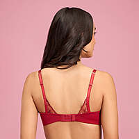 Nykaa Embroidered Floral Lace Demi Bra NYB294