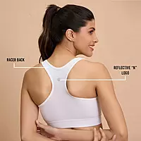 Nykd By Nykaa Cotton Stretch Slip On Sports Bra with Removable Cups NYK059