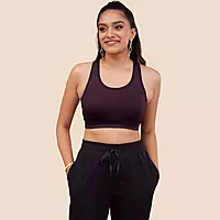 Nykd By Nykaa Cotton Stretch Slip On Sports Bra with Removable Cups NYK059