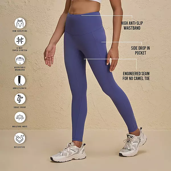 Nykd By Nykaa  Luxe Leggings in Cloud Soft & Squat Proof Fabric with Anti Slip Waist & Booty Sculpting NYK261 