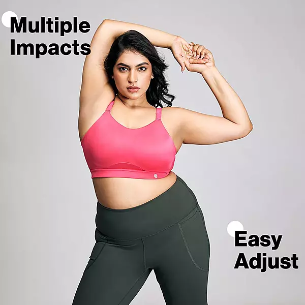 Nykd By Nykaa Multiway Adjustable High Impact Bounce Control Padded Sports Bra - NYK908