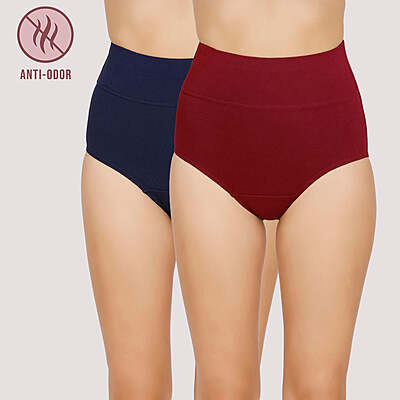 Nykd Pack of 2 No Visible Elastic Tummy Tucker Brief with Full Rear Coverage NYP105