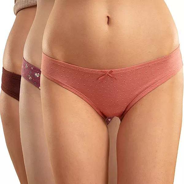 Nykd Low Rise Bikini 3/4th Coverage Panty Pack 3 Pcs NYP112