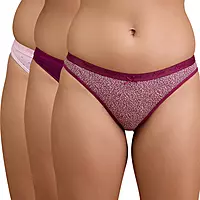 Nykd Low Rise Cotton BikiniPanty Pack 3 Pcs NYP390 (Colors & Print May Vary)