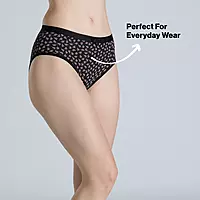 Nykd By Nykaa Mid Rise Hipster 5PCS Panty pack with Outer Elastic NYP391 prints may vary (Shipped Assorted)