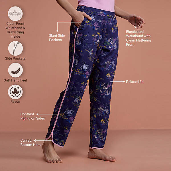 NYKAA Rayon Sleep Pajama PANT  NYS130 