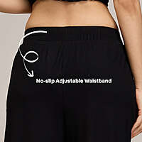 NYKAA Iconic Go To Travel Pant NYS910 JET BLACK XL