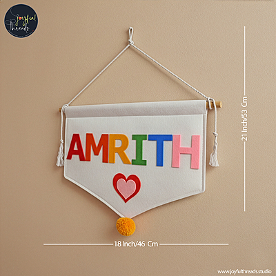 Personalized Name Banner - Handcrafted Felt Wall Hanging