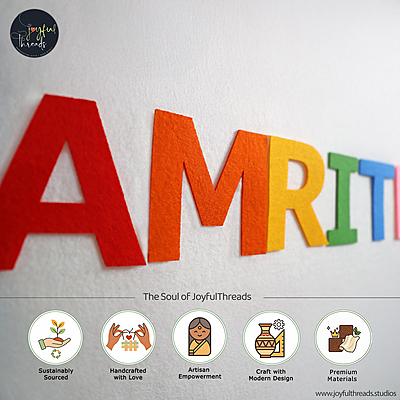 Personalized Name Banner - Handcrafted Felt Wall Hanging