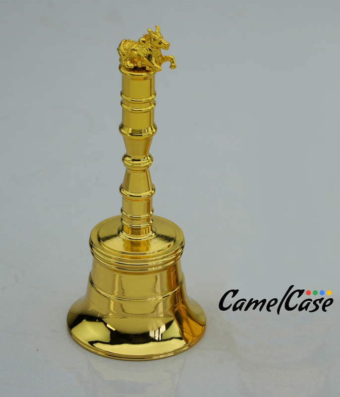 CamelCase 15 Pcs 100% Pure Brass Nandi Pooja Bell - Gold Lacquer Finishes
