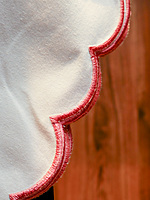 Nature Abani Scallop Edge Cloth Napkins – Set of 4, 100% Cotton, Reusable & Washable Table Napkins