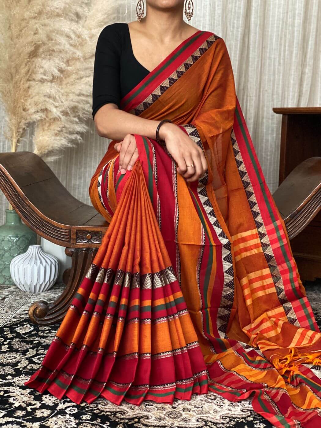 Sand Shaded Narayanpet cotton Saree