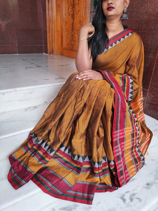 maroon colour Narayanpet cotton saree