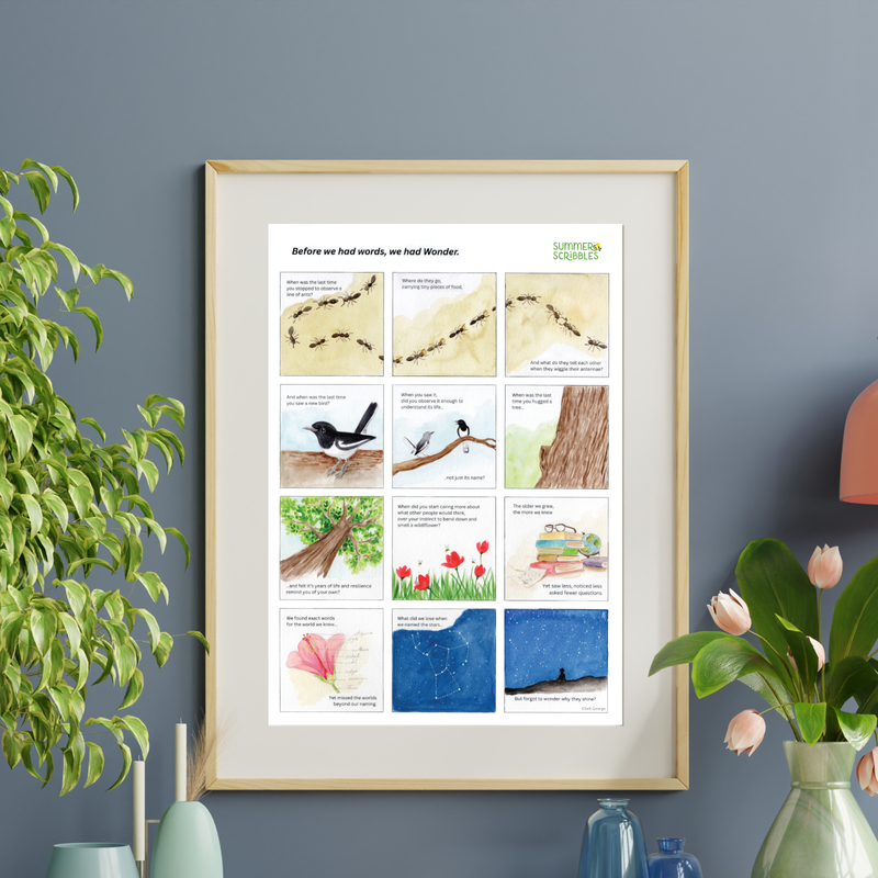 Before we had words, we had Wonder - Visual nature poem