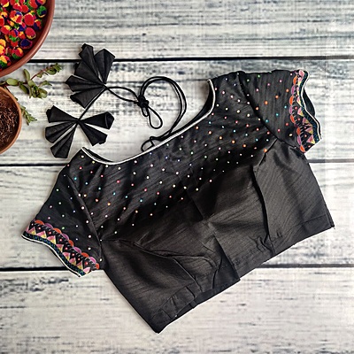 Navrang Black Readymade Blouse