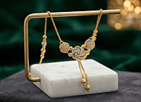 18 kt Gold Gilded Swirl Necklace