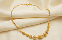 18 kt Golden Diamond-Cut Orb Necklace
