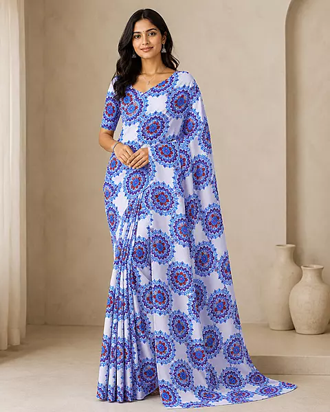 Neelima | NAVA JYOTI Organza Saree