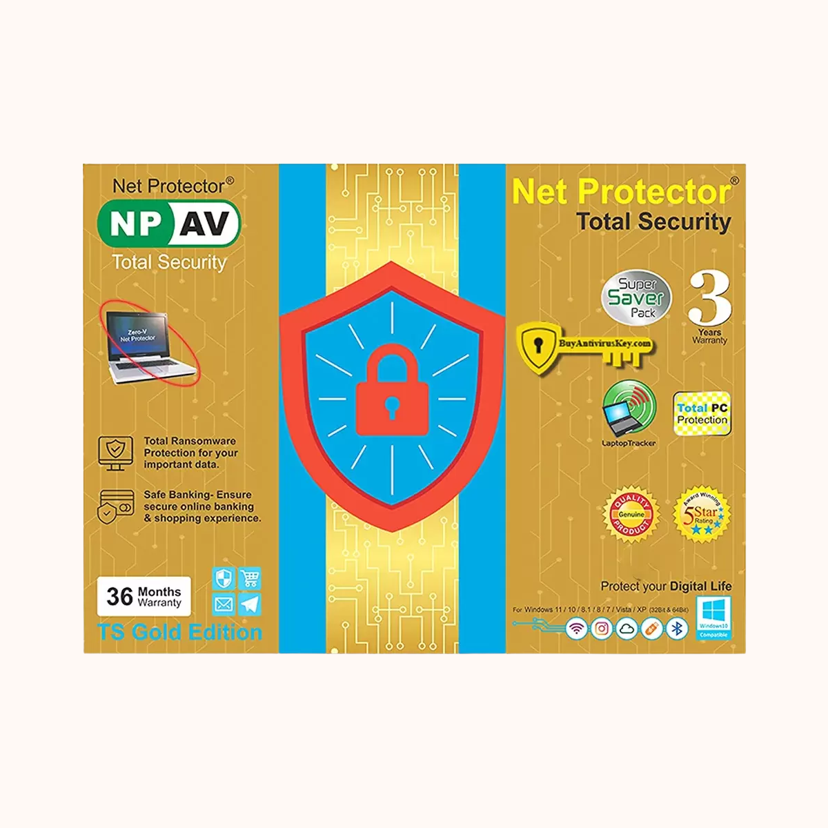 Net Protector Total Security GOLD 2023 (1pc) (3yr) Key (Multiples of 11)