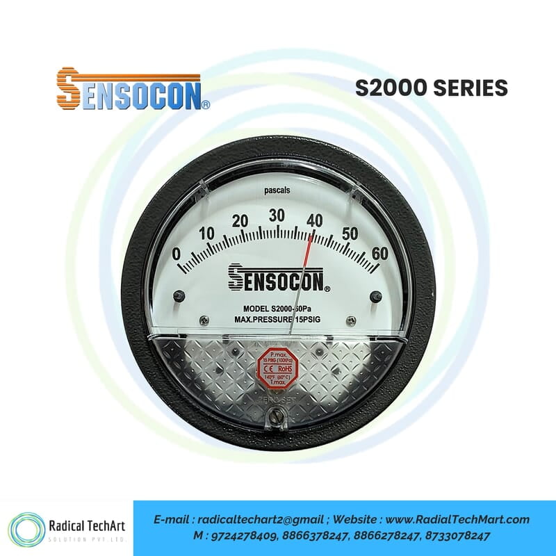 Sensocon S2000 Series Magnehelic Differential Pressure gauge