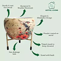 Artistic Bird & Flower Print