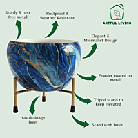 Designer Blue Marble Finish