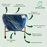 Designer Blue Marble Finish