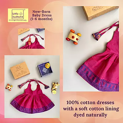 Newborn Baby Girl Cotton Dress (0-6 months) 1176