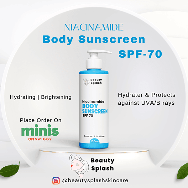 Ultimate Protection & Glow: Niacinamide Body Sunscreen SPF 70 for Brightening & Skin Texture Improvement |100g