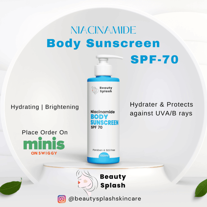 Ultimate Protection & Glow: Niacinamide Body Sunscreen SPF 70 for Brightening & Skin Texture Improvement |100g