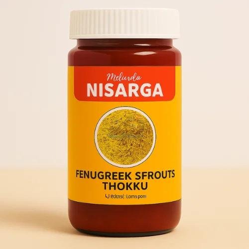 Nisarga Fenugreek Sprouts Pickle – 300g | Spicy, Healthy & Homemade Taste