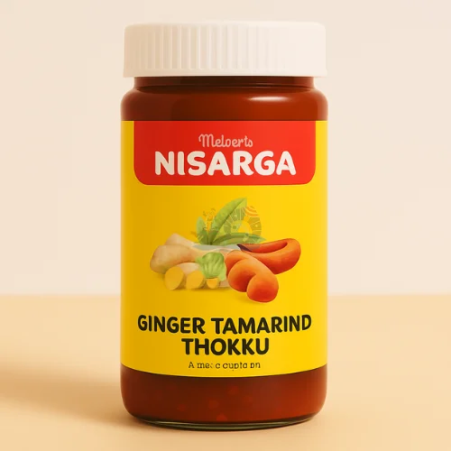 Nisarga Ginger Tamarind Thokku – Tangy & Spicy South Indian Relish (300 g)
