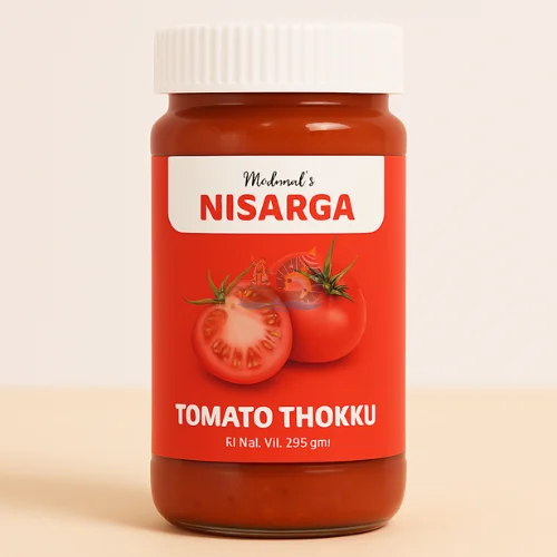 Nisarga Tomato Thokku โ Spicy & Tangy South Indian Relish (300g)