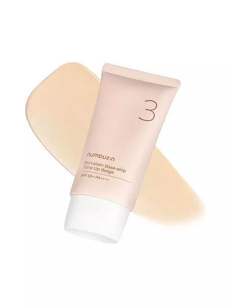 Numbuzin - No.3 Porcelain Base-Skip Tone Up Beige SPF 50+ PA++++
