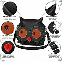 The Nocturne Artisan Owl Crossbody Bag – Sculpted Leather Novelty Bag