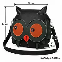 The Nocturne Artisan Owl Crossbody Bag – Sculpted Leather Novelty Bag