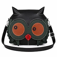 The Nocturne Artisan Owl Crossbody Bag – Sculpted Leather Novelty Bag
