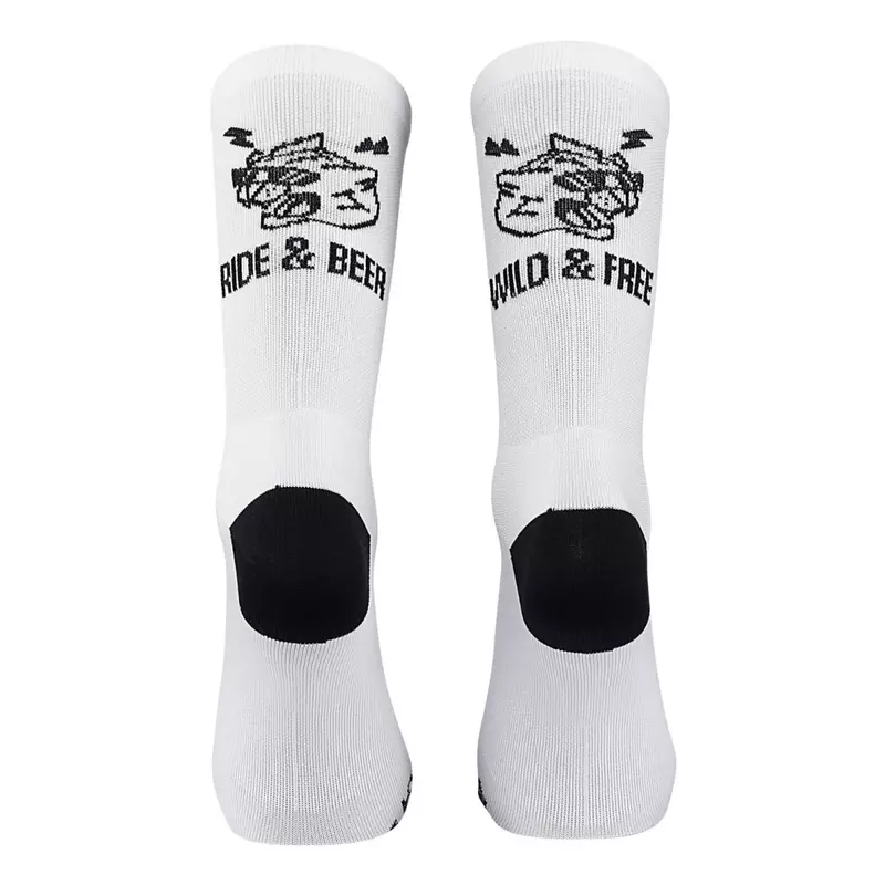 NW Ride & Beer Socks White