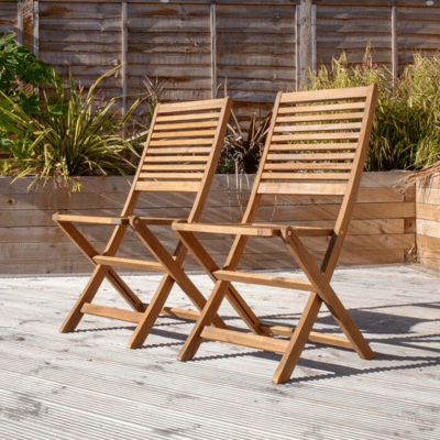Lia Wooden Folding Garden Chair (Set of 2) Lia Wooden Folding Garden Chair (Set of 2)