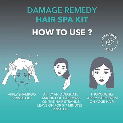 Hair Spa Kit Infused with Argan Oil, Rosemary & Oats for Fall Control, Deep Nourishing & Repairing (60g)