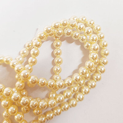 Full Beads off white 6 mm