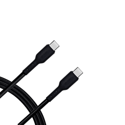 Champion Type-C to Type C 35W Braided Data Sync & Charging Cable for all Android & Type-C Devices (Black) - 1 Meter Champion Type-C to Type C 35W Braided Data Sync & Charging Cable for all Android & Type-C Devices (Black) - 1 Meter