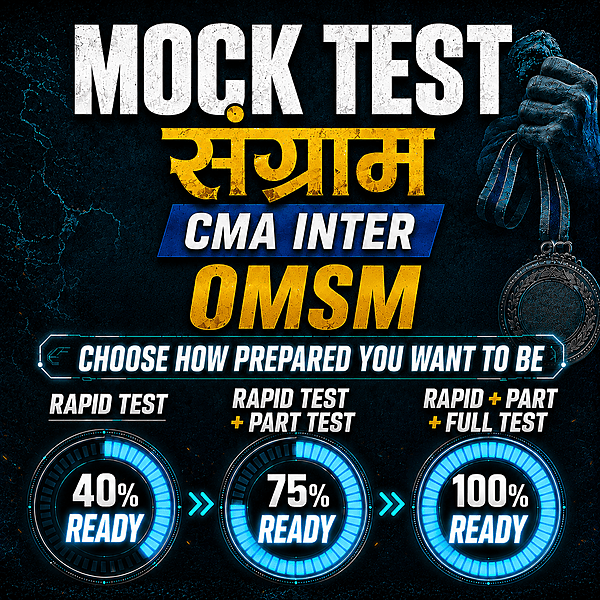 CMA Inter OM & SM (Paper 9) - Mock Test CMA Inter OM & SM (Paper 9) - Mock Test