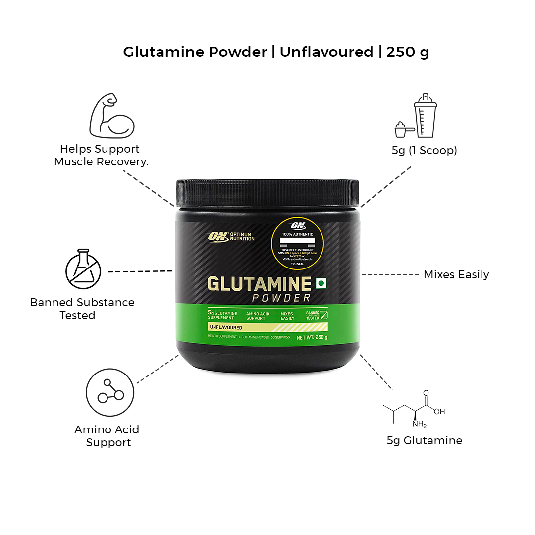 Optimum Nutrition L-Glutamine Powder 250gms