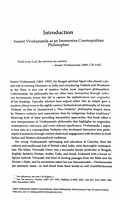 Swami Vivekananda's Vedantic Cosmopolitanism