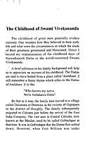The Childhood of Swami Vivekananda