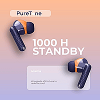 Ooge WavePods 400 Wireless Earbuds – Bluetooth Connectivity | Clear Sound | Compact Design