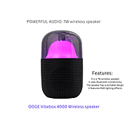 OOGE Vibebox 4000 Wireless Speaker – Powerful Sound | Portable Design | Music On-the-Go