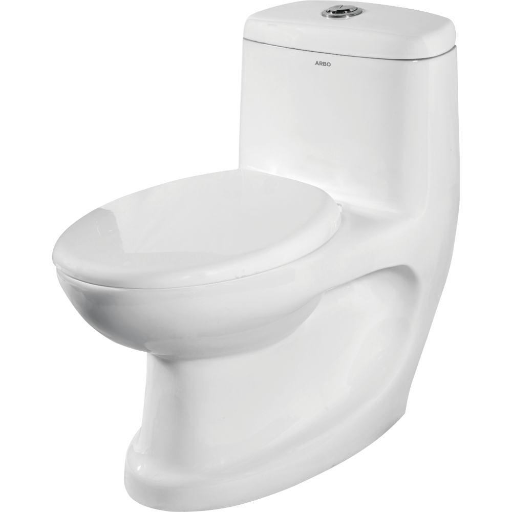 Elite Washdown One Piece Closet With Soft Close Seat Cover, Hinges, Fixing Accessories Set and Accessories Set, Cistern Fittings