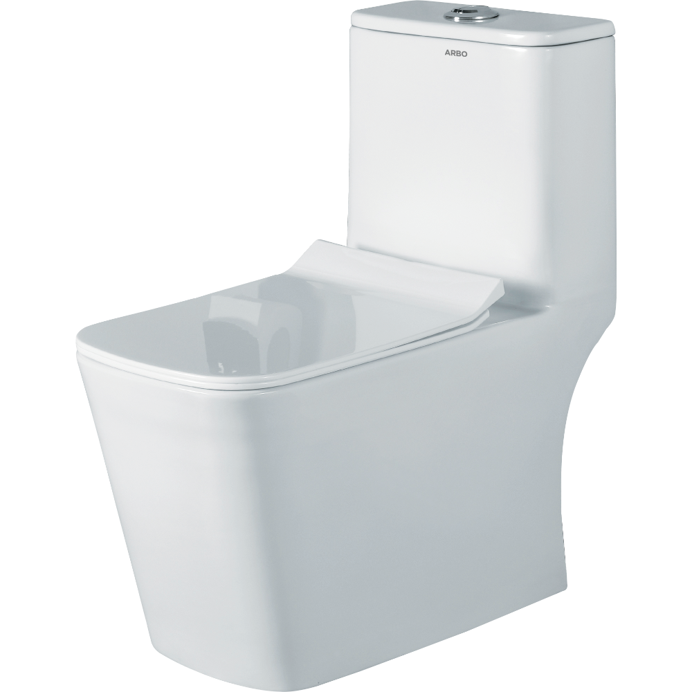 Lavish Siphonic One Piece Closet With Soft Close Seat Cover With Hinges, Fixing Accessories Set and Cistern Fittings